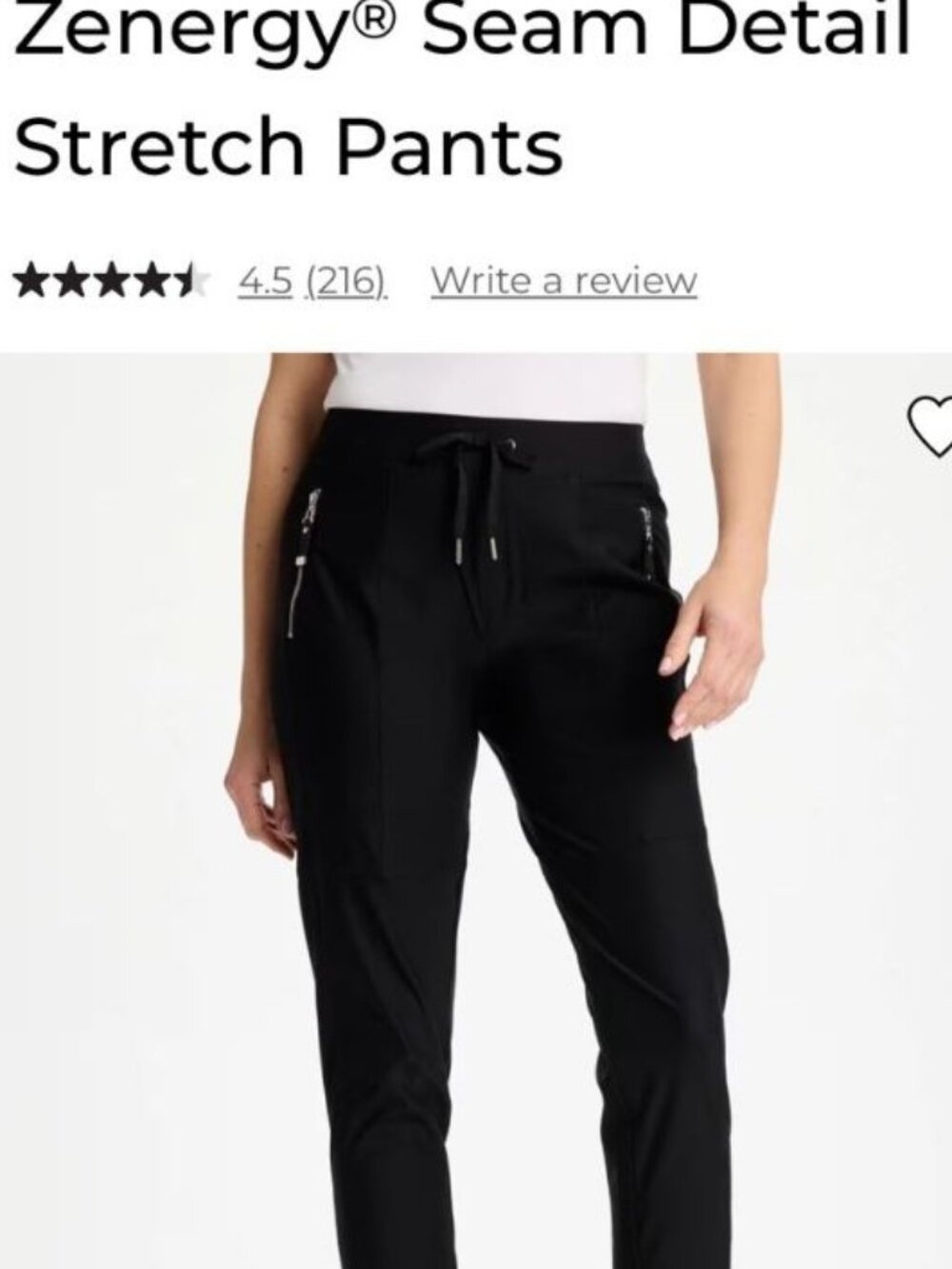 Chico's Zenergy Seam Detail Stretch Navy Blue Pants Lightweight Size 2R Medium - Picture 4 of 5
